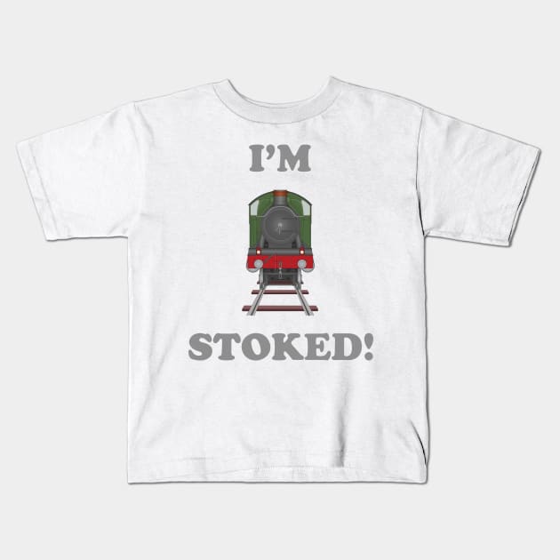 I'm Stoked Kids T-Shirt by SteveHClark